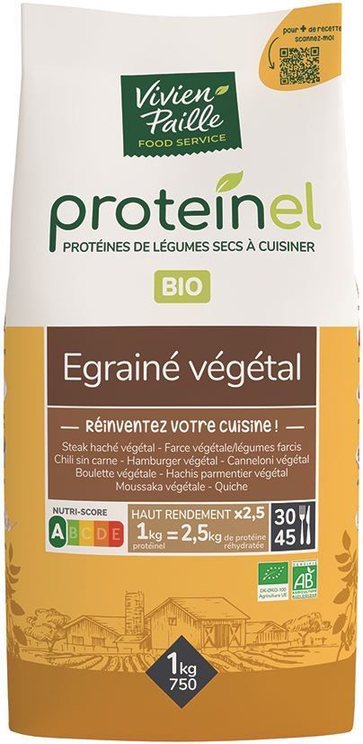 Egrainé végtal Bio Protéinel - VIVIEN PAILLE - Sachet de 1,750 kg