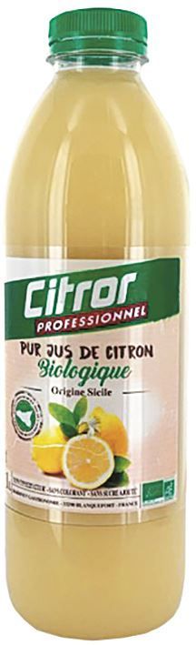 Jus de citron de Sicile Bio Citror® - CITROR - Bouteille PET de 1 L