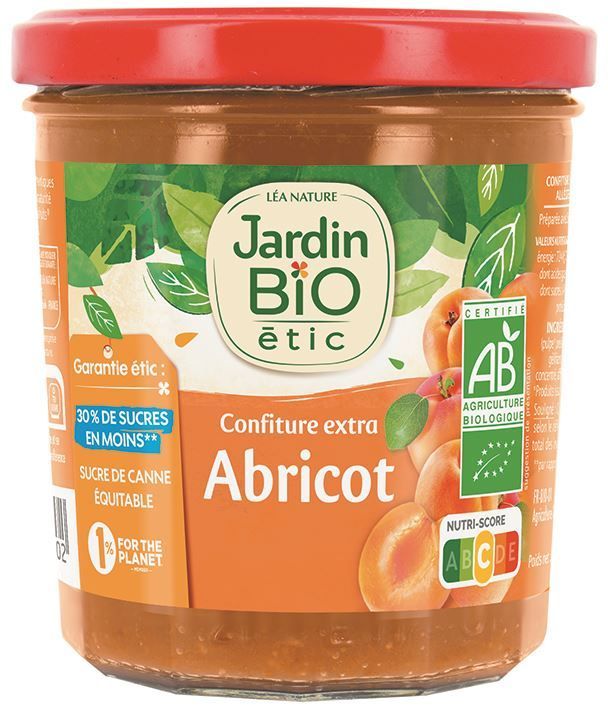 Confiture abricot Bio - JARDIN BIO - Pot de 320g