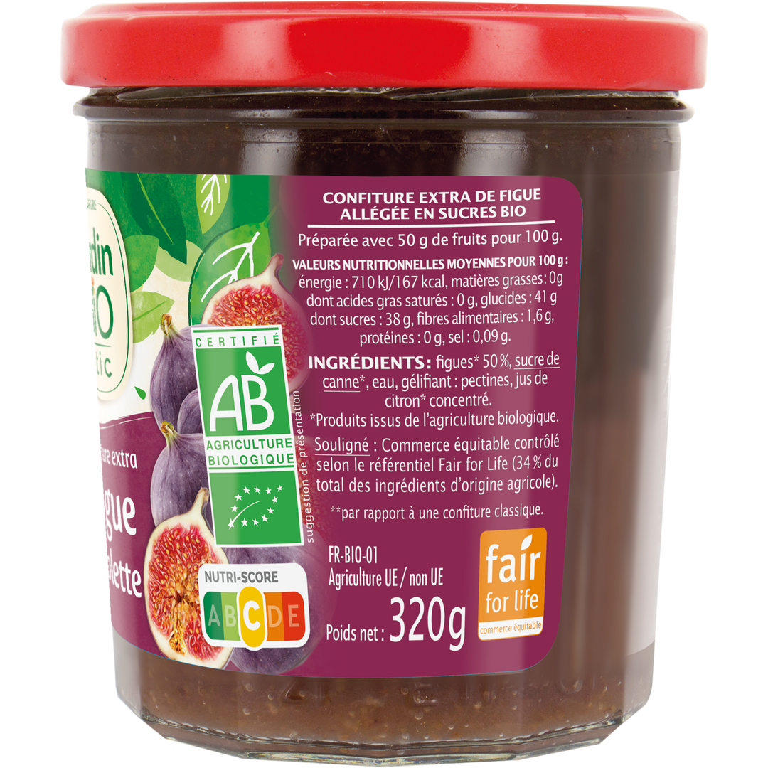 Confiture figue violette Bio - JARDIN BIO - Pot de 320g