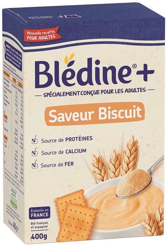 Blédine+ céréales adultes en poudre saveur biscuit - BLEDINA - Boite de 400 g