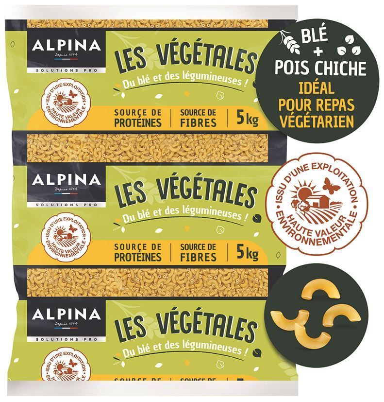 Coquillettes blé et pois chiches HVE - ALPINA SAVOIE - Sac de 5kg