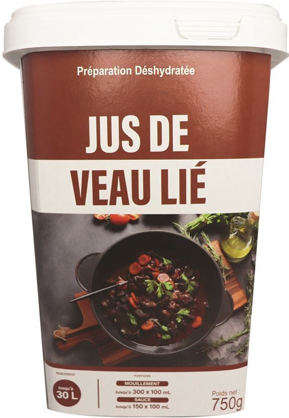 Jus de veau lié déshydraté - SOMAPRO - Boite de 750 g