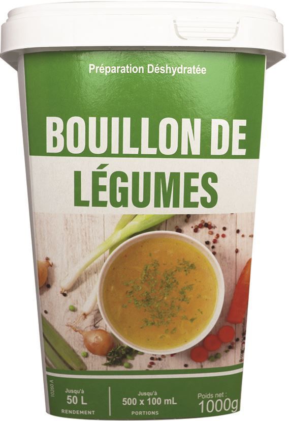 Bouillon de légumes deshydraté - SOMAPRO - Boite de 1 kg