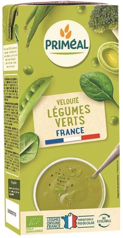 Velouté de légumes verts Bio - PRIMEAL - Carton de 16 briques