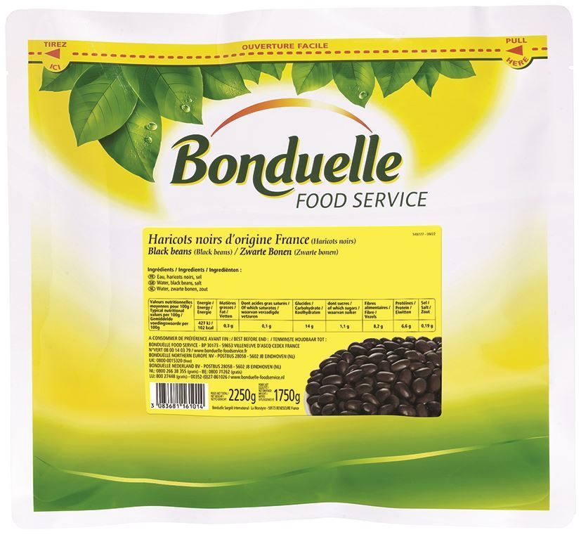 Haricots noirs - BONDUELLE - Carton de 4 sachets