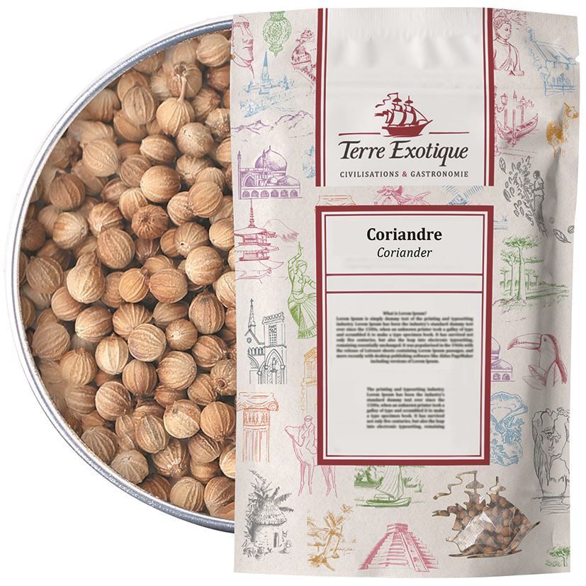 Coriandre en graines - TERRE EXOTIQUE - Sachet de 250 g