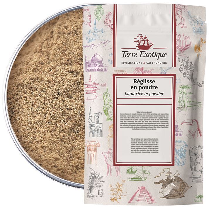 Réglisse en poudre - TERRE EXOTIQUE - Sachet de 500 g