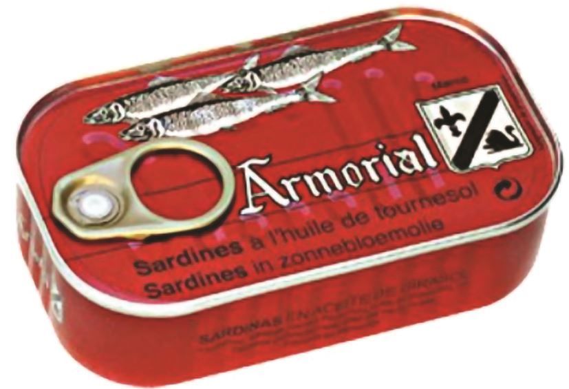 Sardines à l'huile de tournesol - ARMORIAL - Carton de 50 boites