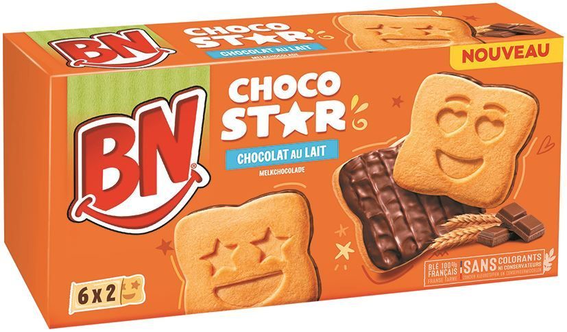 BN chocostar au chocolat au lait - BN - Carton de 10 paquets