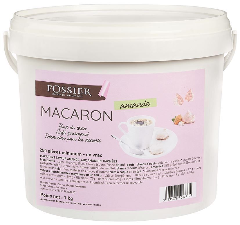 Macarons à l'amande - FOSSIER - Seau de 1 kg