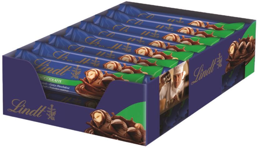 Mini tablette au chocolat au lait Noccio - LINDT - Carton de 18 unités