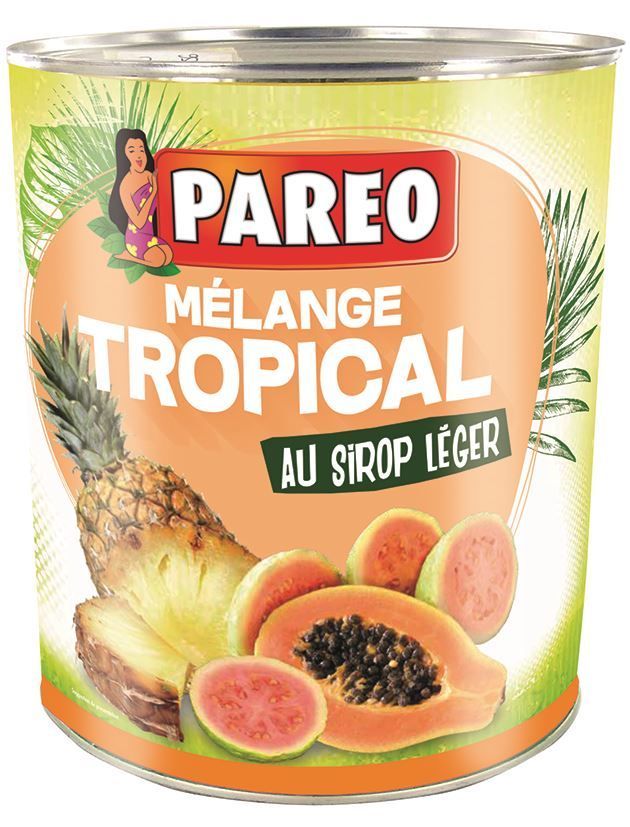 Mélange tropical au sirop léger - PAREO - Boite 3/1