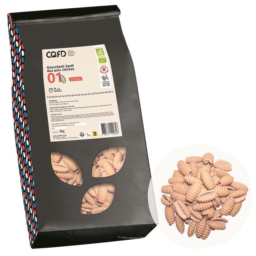 Gnocchetti sardi aux pois chiches Bio - CQFD                    LOCAL - Sac de 5 kg