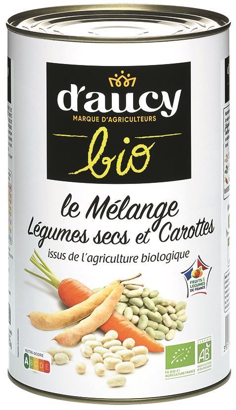 Mélange de Légumes secs et Carottes Bio - D'AUCY - Boite 5/1