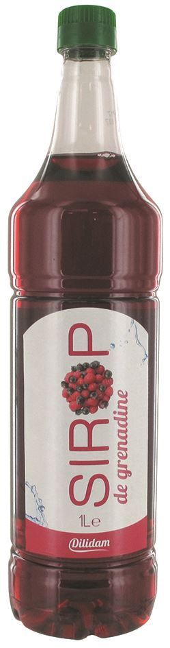 Sirop de grenadine - DILIDAM - Bouteille de 1L