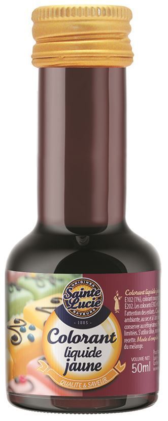 Colorant alimentaire jaune - SAINTE LUCIE - Flacon verre de 50 ml