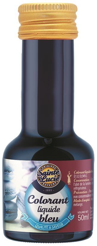 Colorant alimentaire bleu - SAINTE LUCIE - Flacon verre de 50 ml