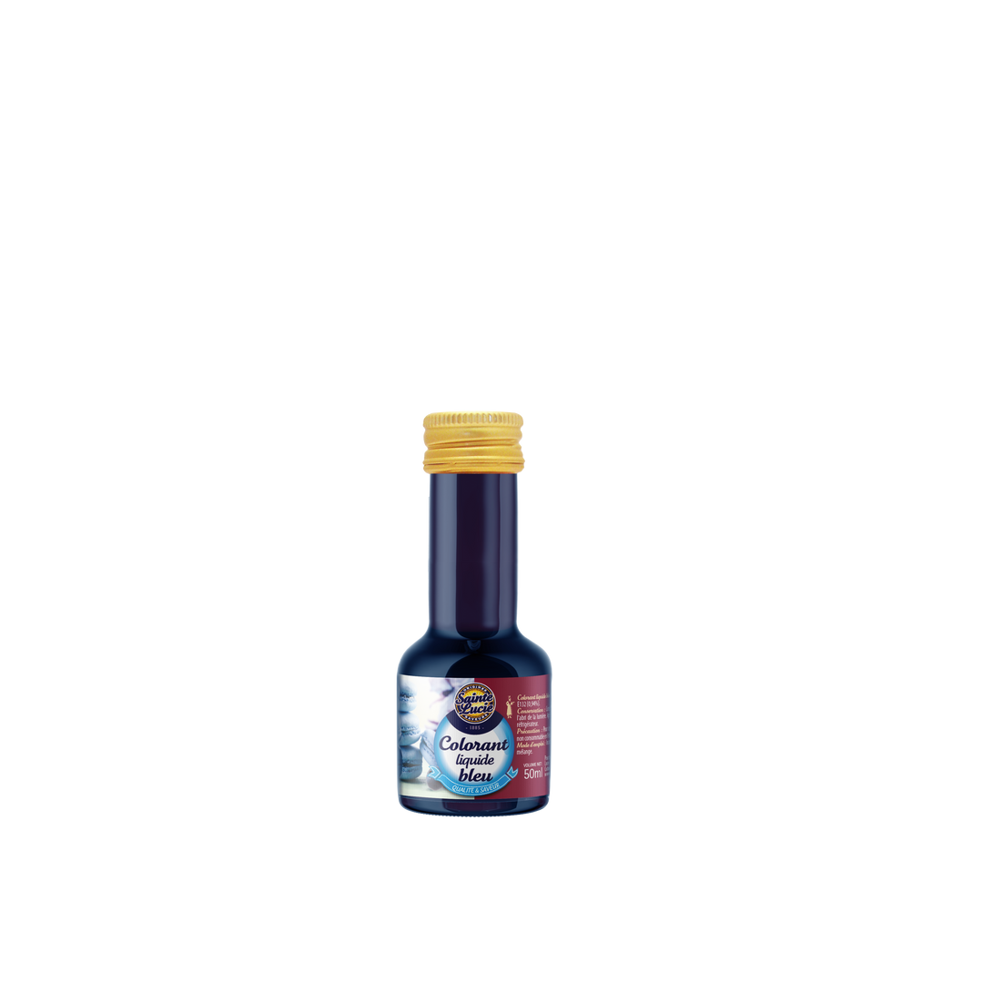 Colorant alimentaire bleu - SAINTE LUCIE - Flacon verre de 50 ml