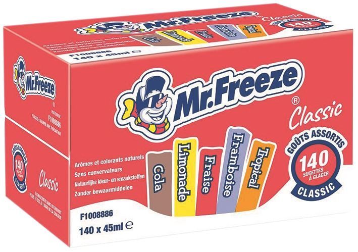 Mister freeze classic goûts assortis - MR.FREEZE - Carton de 140 unités