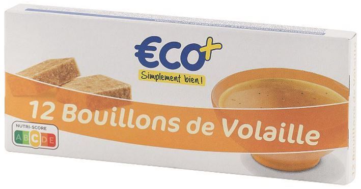 Bouillon de volaille en tablettes - ECO+ - Boite de 120 g