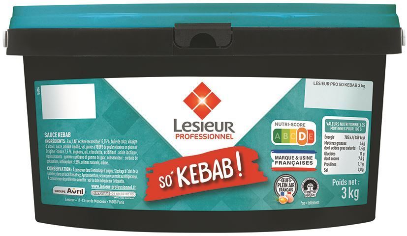 Sauce kebab So'Sauce - LESIEUR - Seau de 3 kg