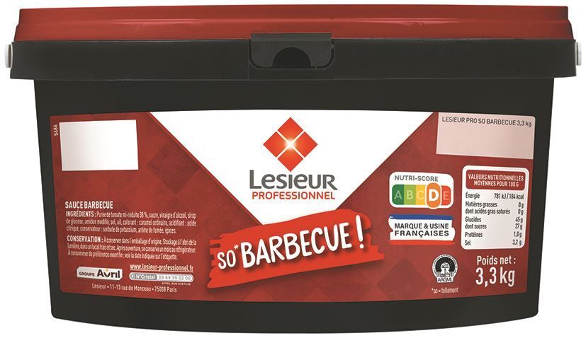 Sauce barbecue So'Sauce - LESIEUR - Seau de 3.3 kg