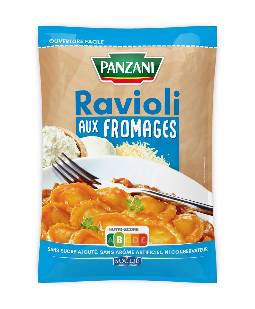 Ravioli fromages - PANZANI - Carton de 3 poches