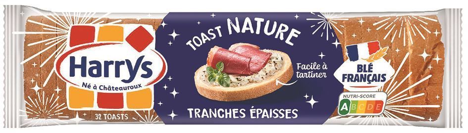 Canapés toast nature tranches épaisses - HARRYS - Carton de 10 unités