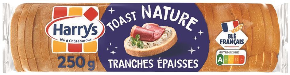 Canapés toast nature tranches épaisses - HARRYS - Carton de 10 unités