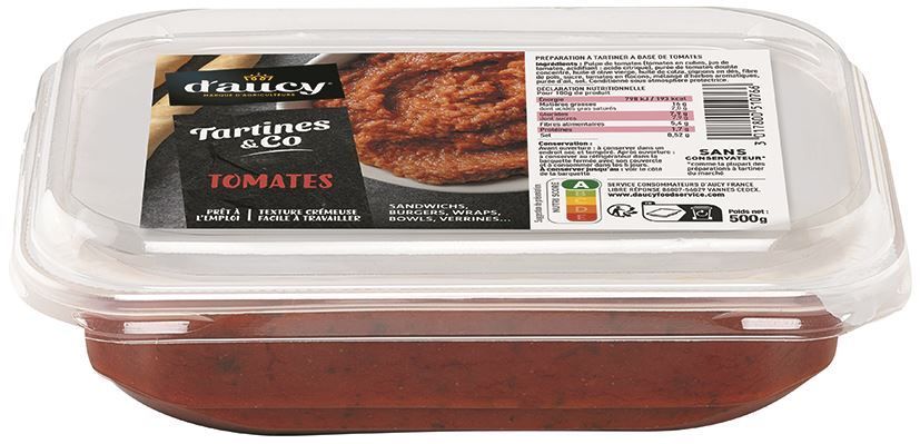 Tartines & Co Tomates - D'AUCY - Barquette de 500 g