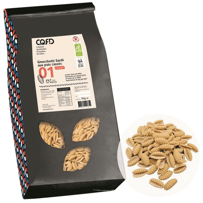 Gnocchetti sardi aux pois cassés Bio - CQFD                    LOCAL - Sac de 5 kg