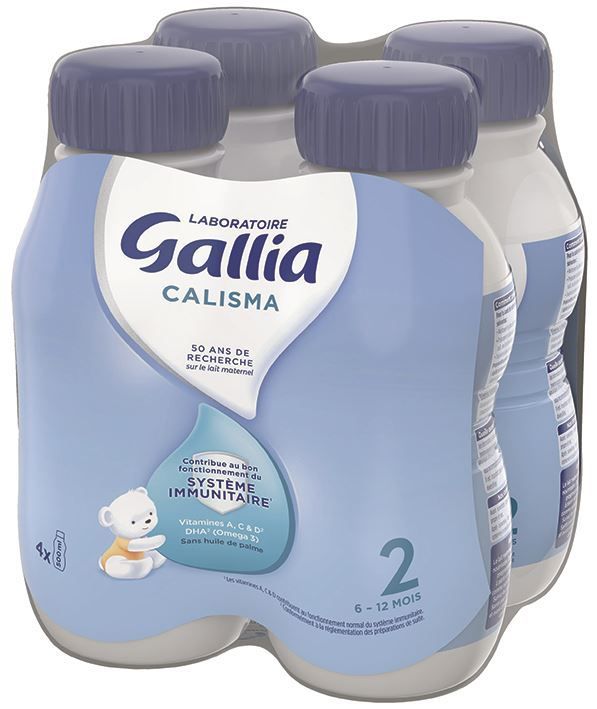 Lait calisma  liquide dès 6 mois - GALLIA - Carton de 4 bouteilles