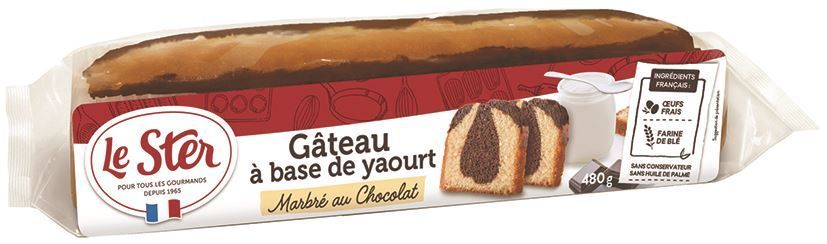 Gâteau au yaourt marbré chocolat - LE STER - Carton de 10 barres