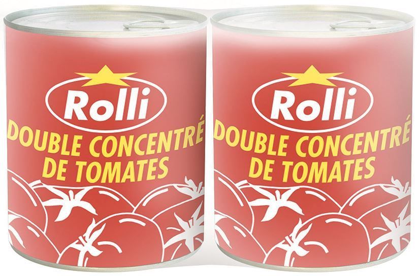 Double concentré de tomates - ROLLI - Lot de 2 boites de 140g