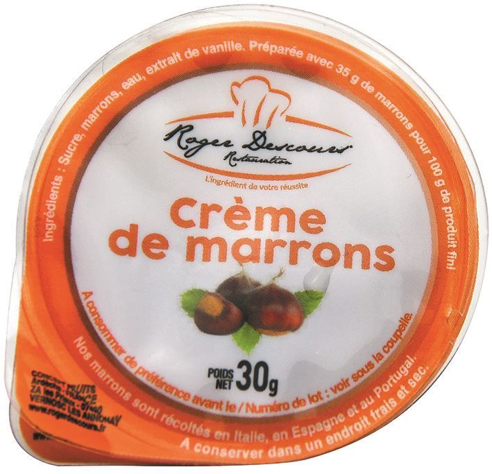 Crème de marrons - ROGER DESCOURS - Carton de 192 coupelles