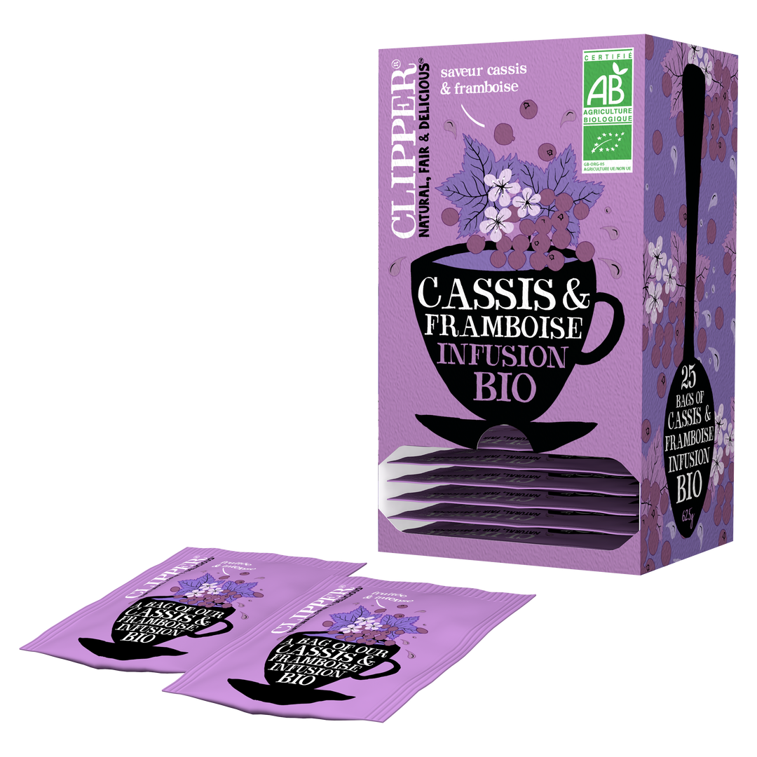 Infusion cassis framboise Bio - CLIPPER - Boite de 25 sachets