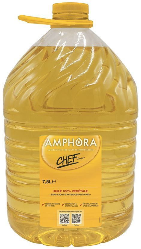 Huile végétale Chef - AMPHORA - Bidon de 7,5 L