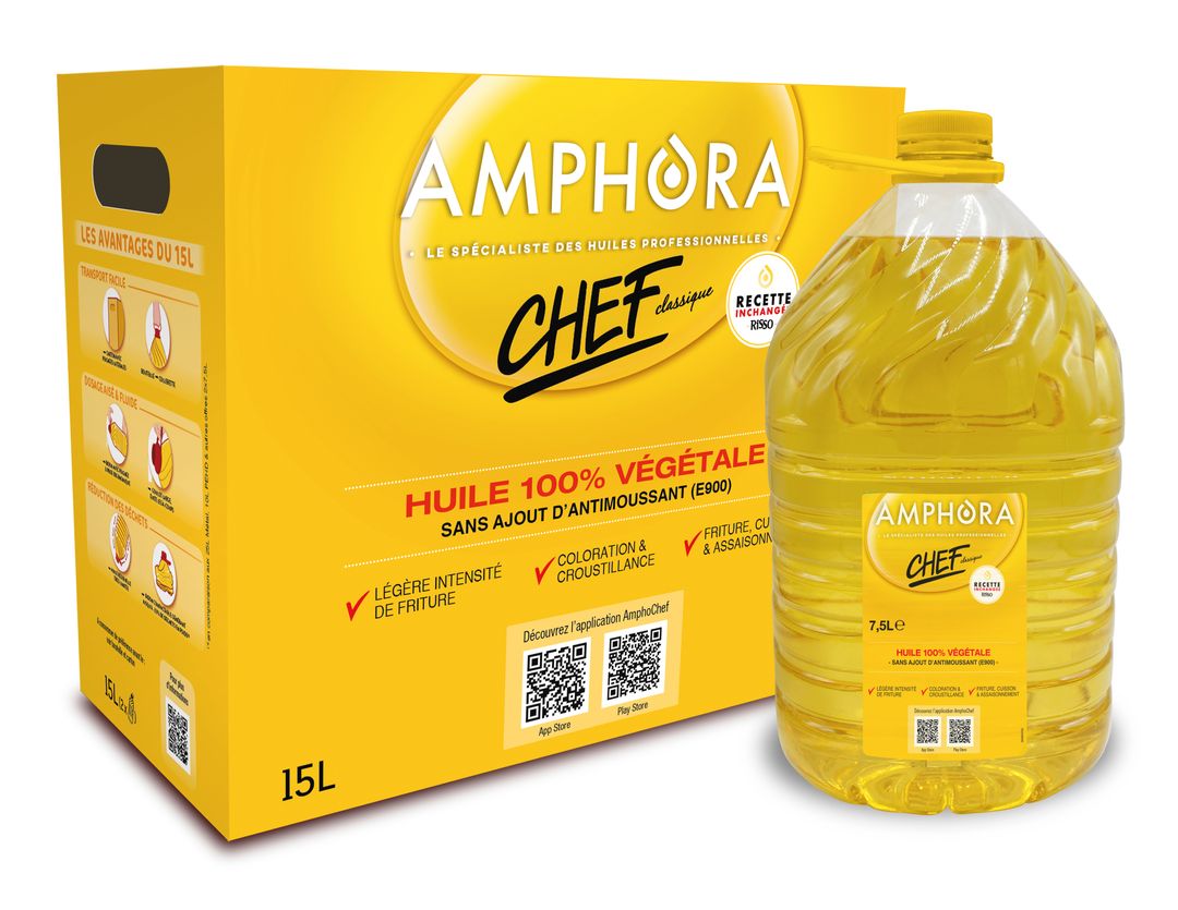 Huile végétale Chef - AMPHORA - Bidon de 7,5 L