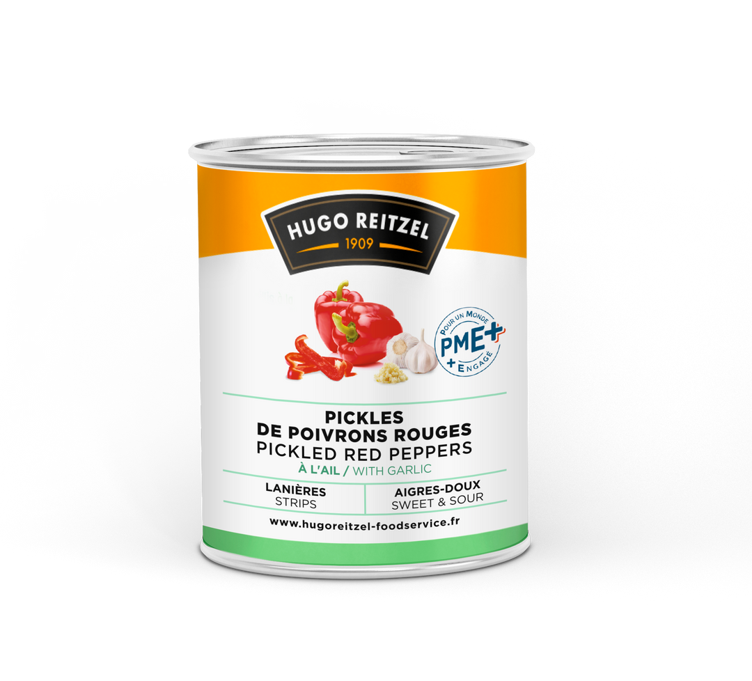 Pickles de poivrons rouges à l'ail - HUGO REITZEL - Boite 4/4