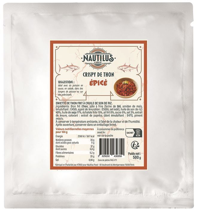 Crispy de thon épicé - NAUTILUS CHEF - Poche de 500 g