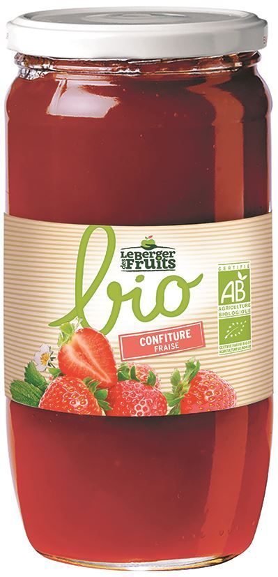 Confiture de fraises Bio - LE BERGER DES FRUITS - Pot de 760 g