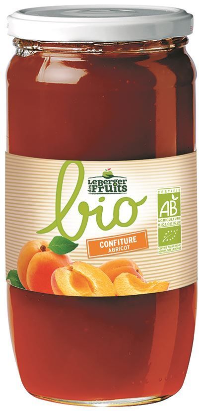 Confiture d'abricots Bio - LE BERGER DES FRUITS - Pot de 760 g