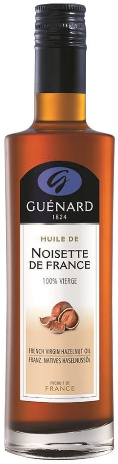 Huile de noisette de France 100% vierge - GUENARD - Bouteille de 25 cl