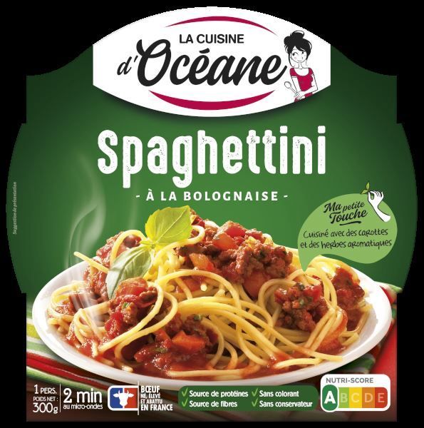 Spaghetti à la bolognaise - LA CUISINE D'OCEANE - Carton de 11 barquettes