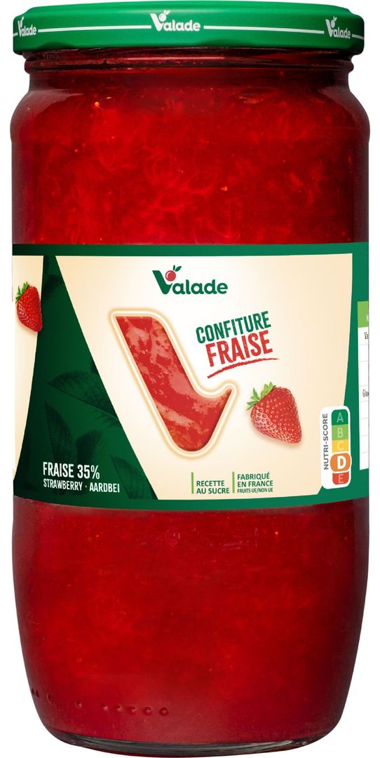 Confiture de fraise 35% - VALADE - Pot de 1 kg