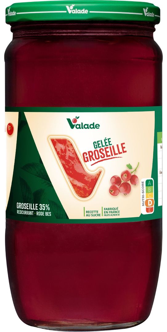 Gelée de groseilles 35% - VALADE - Pot de 1 kg