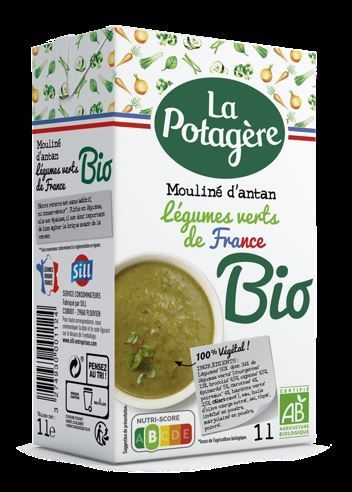 Mouliné d'Antan légumes verts Bio - LA POTAGERE - Carton de 6 briques