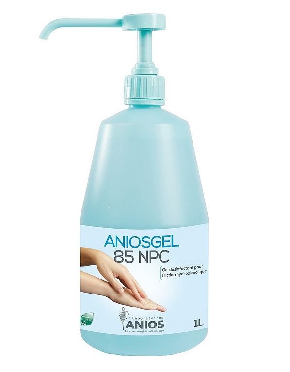 Gel hydroalcoolique Aniosgel 85 NPC à pompe - ANIOS - Flacon de 1l