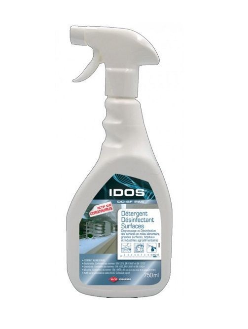 Détergent dégraissant désinfectant bactéricide - IDOS - Flacon de 750ml